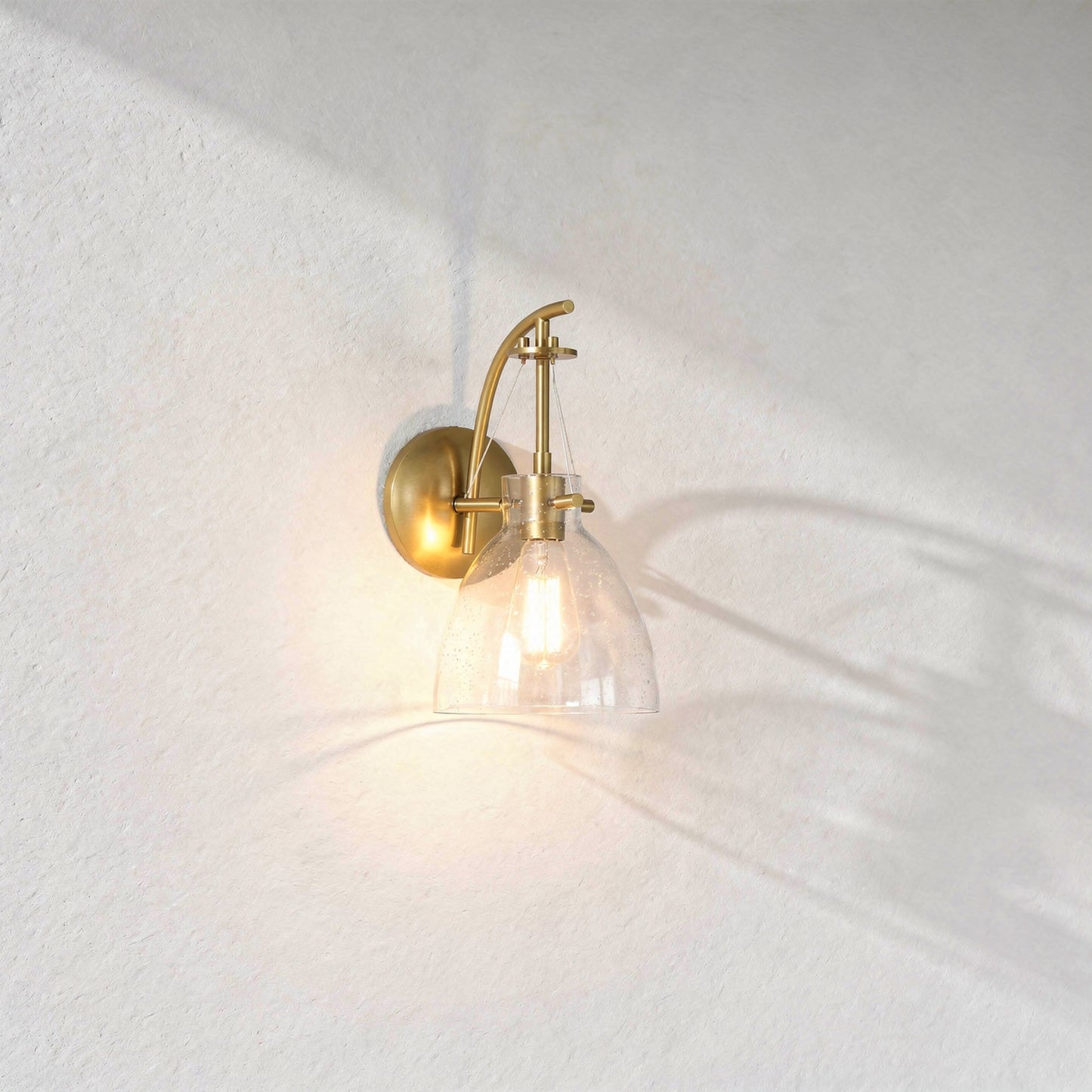 Foster 1-Light Wall Sconce in Warm Brass