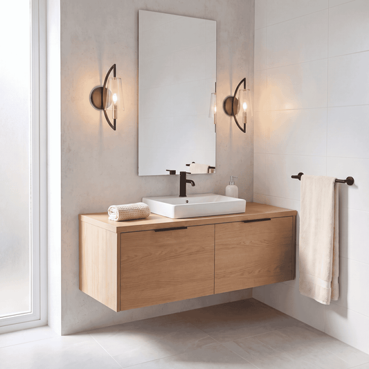 Savoy House Hanley 1-Light Wall Sconce - Matte Black and Warm Brass, view 2