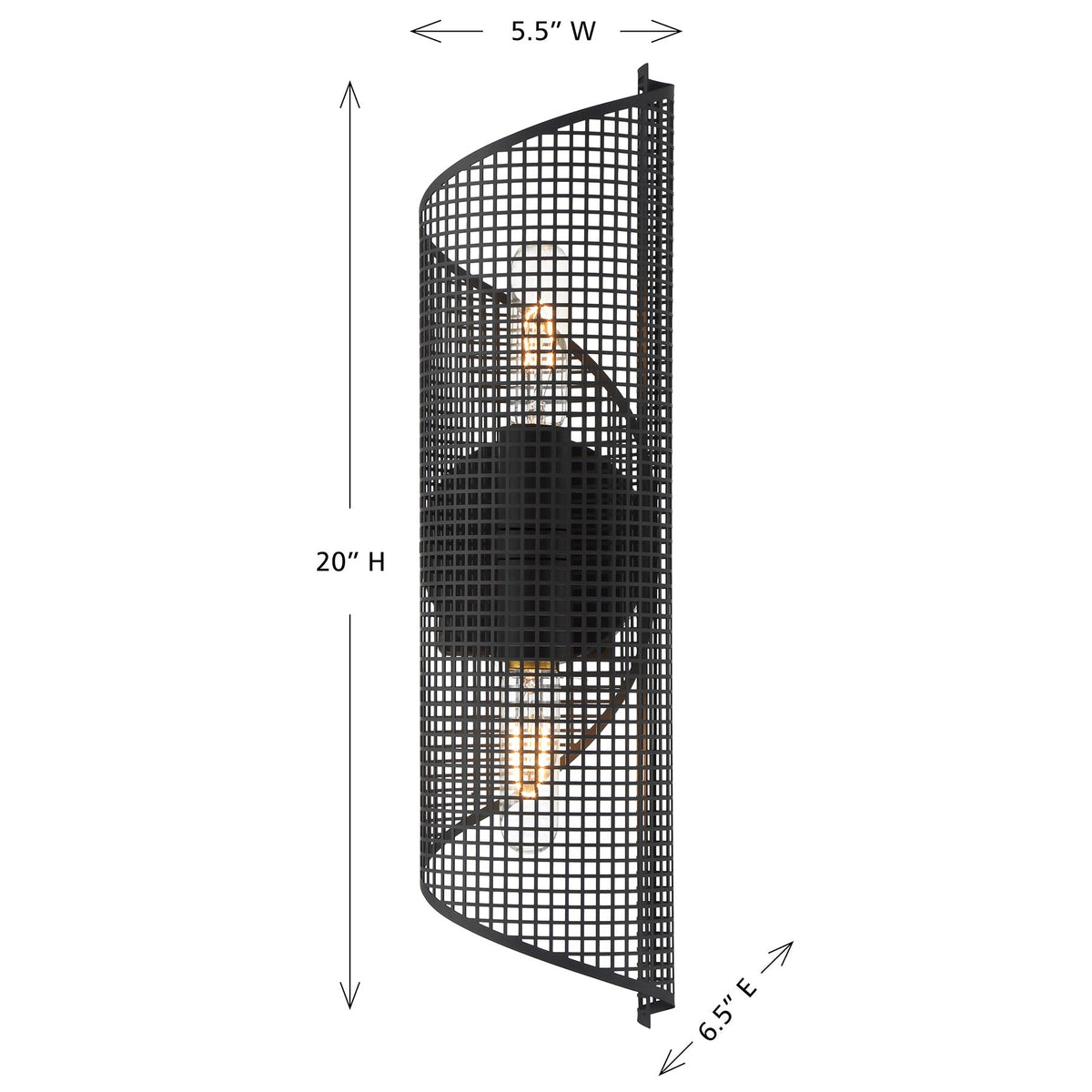 Hillbourne 2-Light Wall Sconce Matte Black