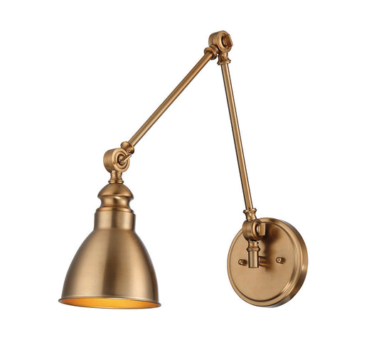 Savoy House Dakota Adjustable Wall Sconce Warm Brass