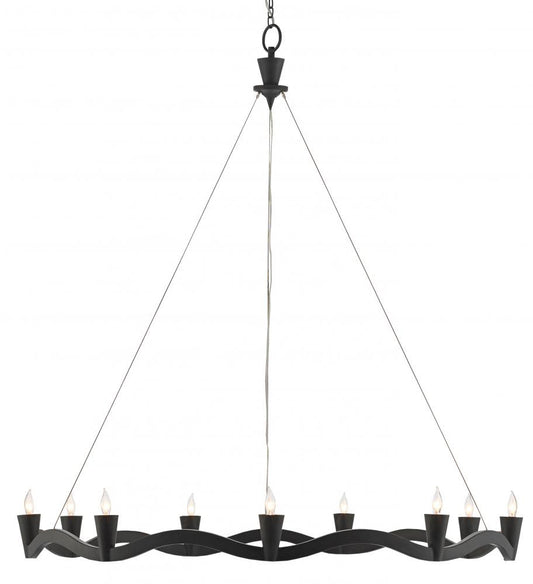 Serpentina Black Chandelier Currey and Company 9000-0461