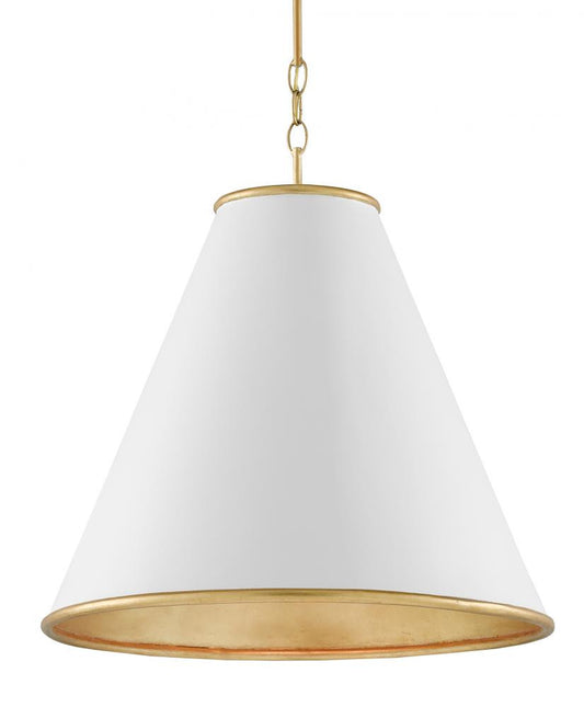 Pierrepont Large White Pendant, Currey and Company (9000-0537 RK7E)