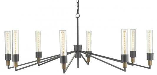 Delgado Black Chandelier Currey and Company 9000-0607