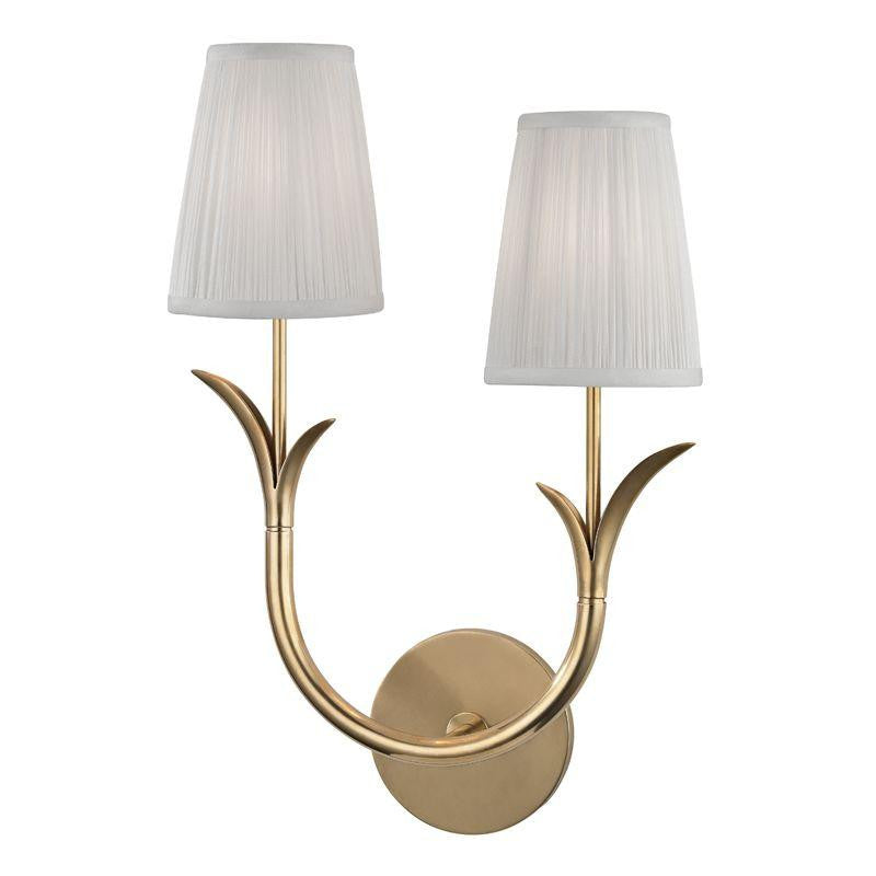 Hudson Valley Deering Right Wall Sconce Aged Brass