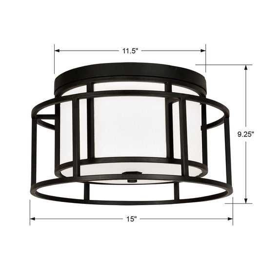 Crystorama Hulton Flush Mount Luxe Gold