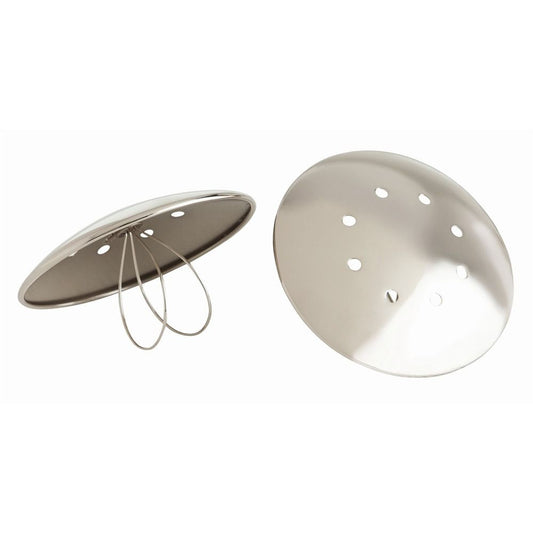 Polished Nickel Disc Bulb Covers, Set of 8