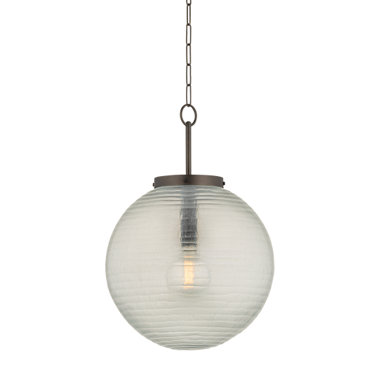 Hudson Valley Falls Mills 20 inch Pendant in Distressed Bronze