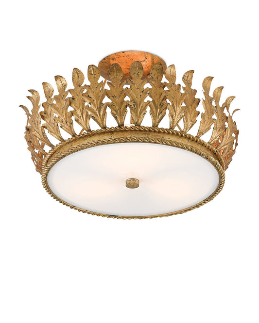 Biddulph Gold Semi-Flush Mount Currey and Company 9999-0024