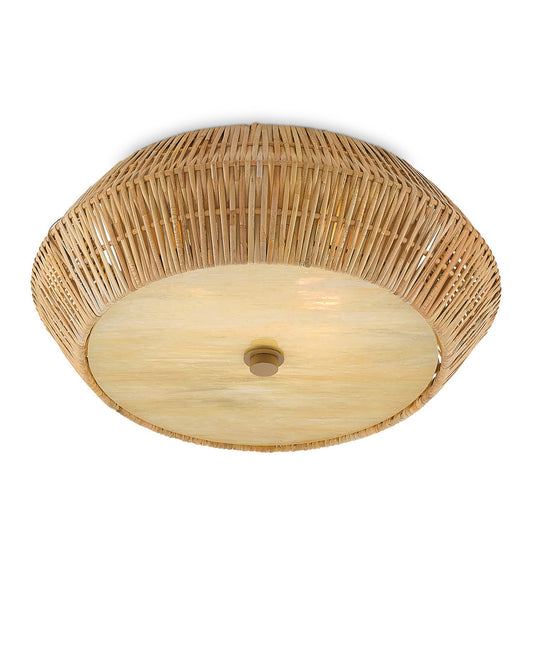 Antibes Natural Flush Mount Currey and Company 9999-0033