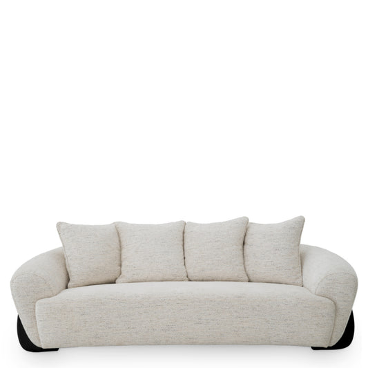 Eichholtz Siderno Sofa, Seashell Off-white, Black Feet (A118608)