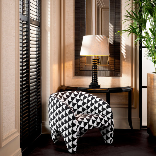 Eichholtz Toledo Chair, Zenith Black And White (A118838)