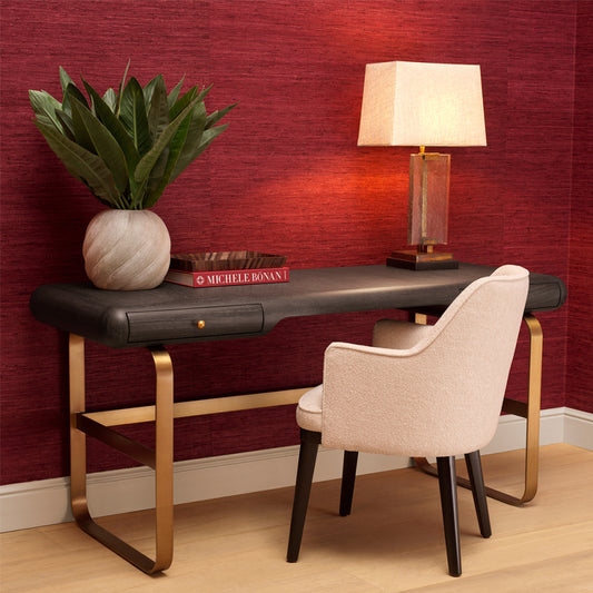 Eichholtz Lavinia Dining Chair, Renato Ecru, Black Legs (A119156)
