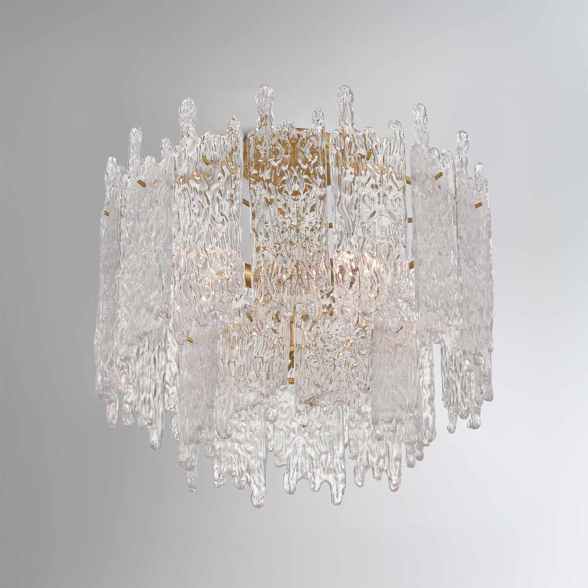 Libby Langdon Ackerly 3 Light Aged Brass Semi Flush Mount