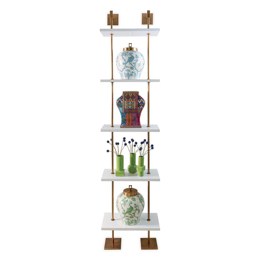 Port 68 Marais 5-Tier Shelf in White, 24" Wide