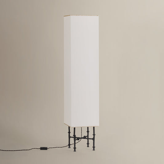 Hudson Valley Cy 3-Light Floor Lamp Black Iron detail view 1
