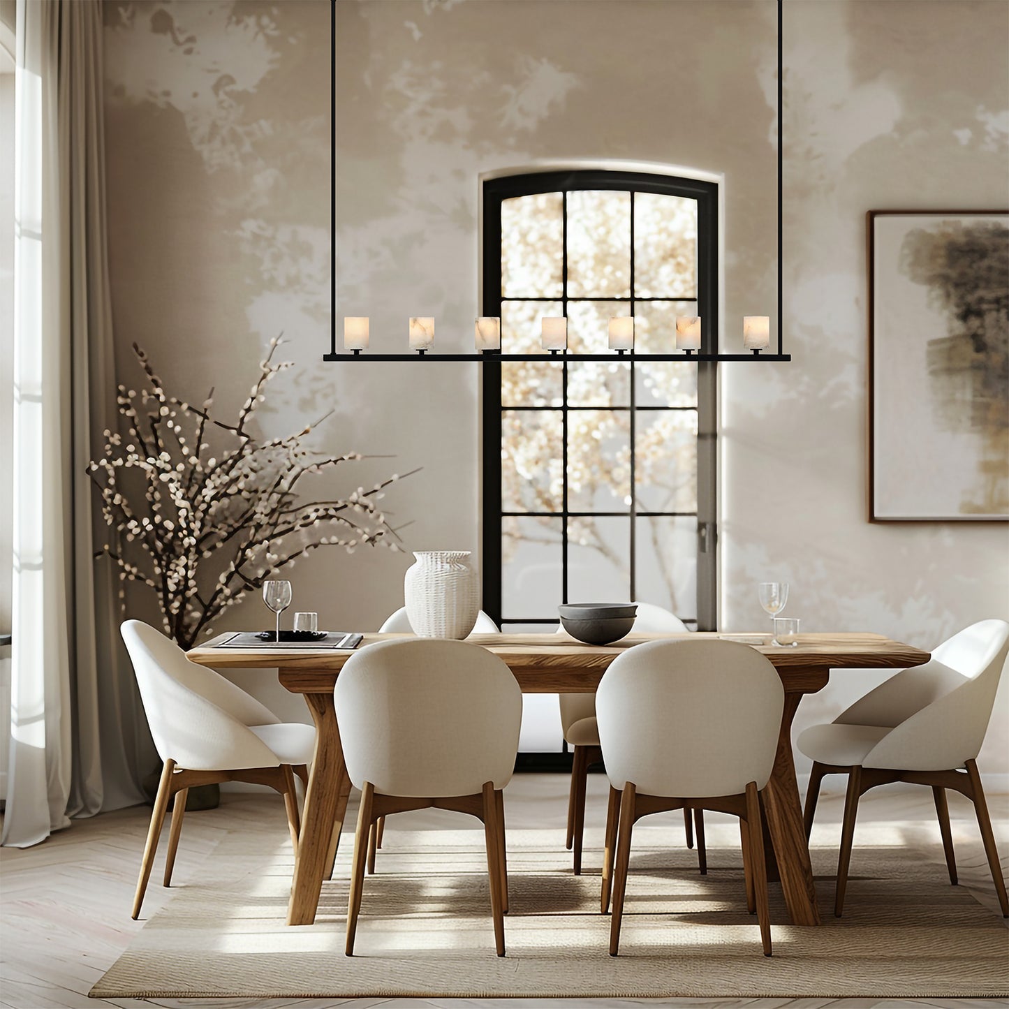 Aragon 7 Light Soft Brass Chandelier