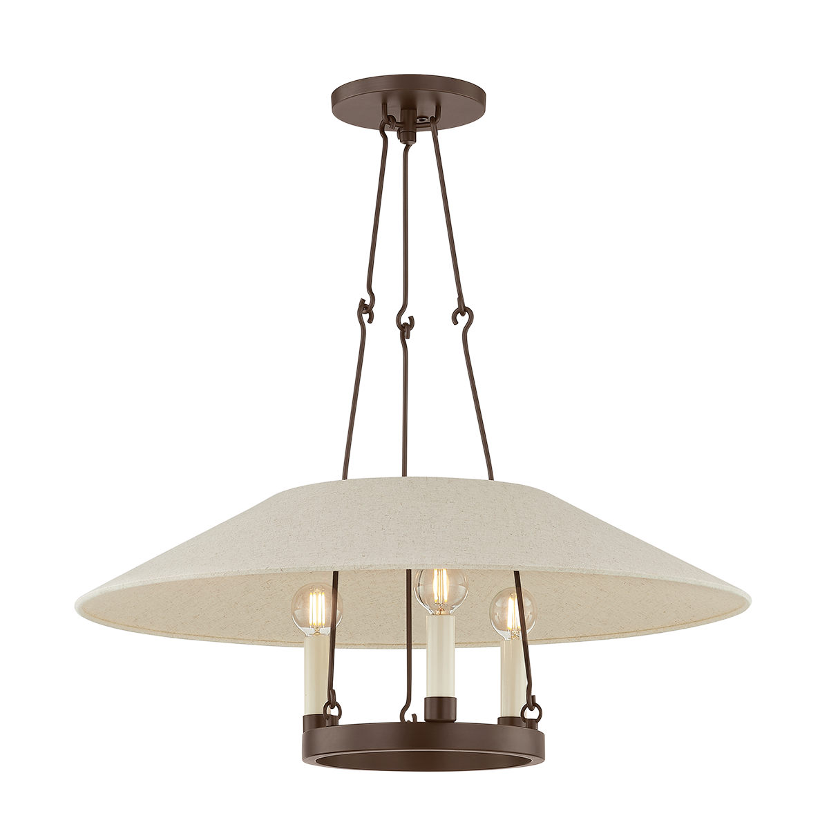 Troy Archive Chandelier Patina Brass