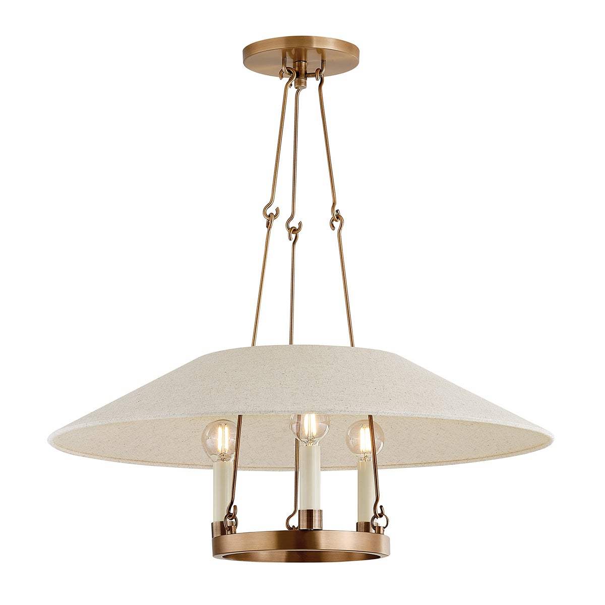 Troy Archive Chandelier Patina Brass