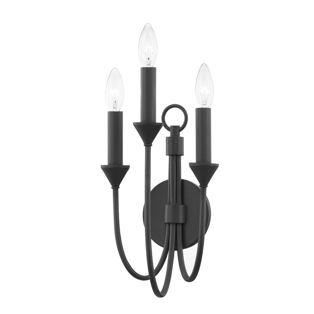 Troy Cate Wall Sconce Forged Iron
