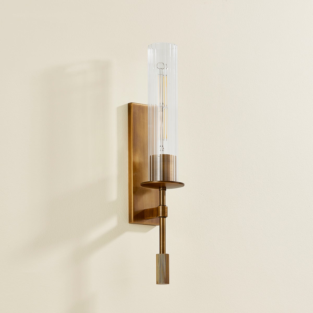 Troy Elton Wall Sconce Patina Brass Detail 3