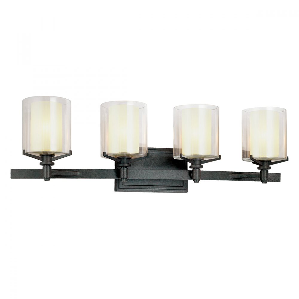 Troy Arcadia Vanity Light Textured Iron