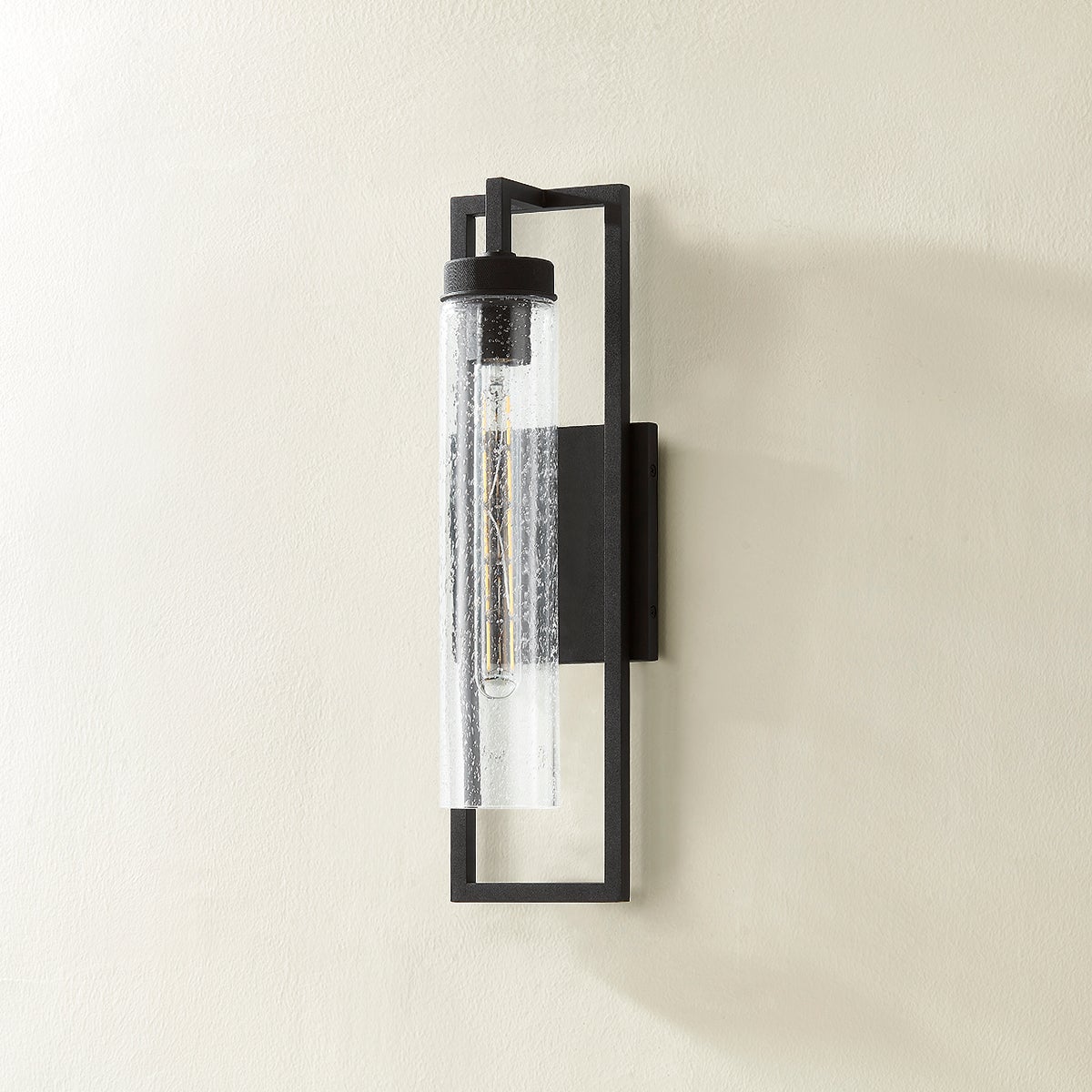 Troy Chester Outdoor Wall Sconce Textured Black Detail 3