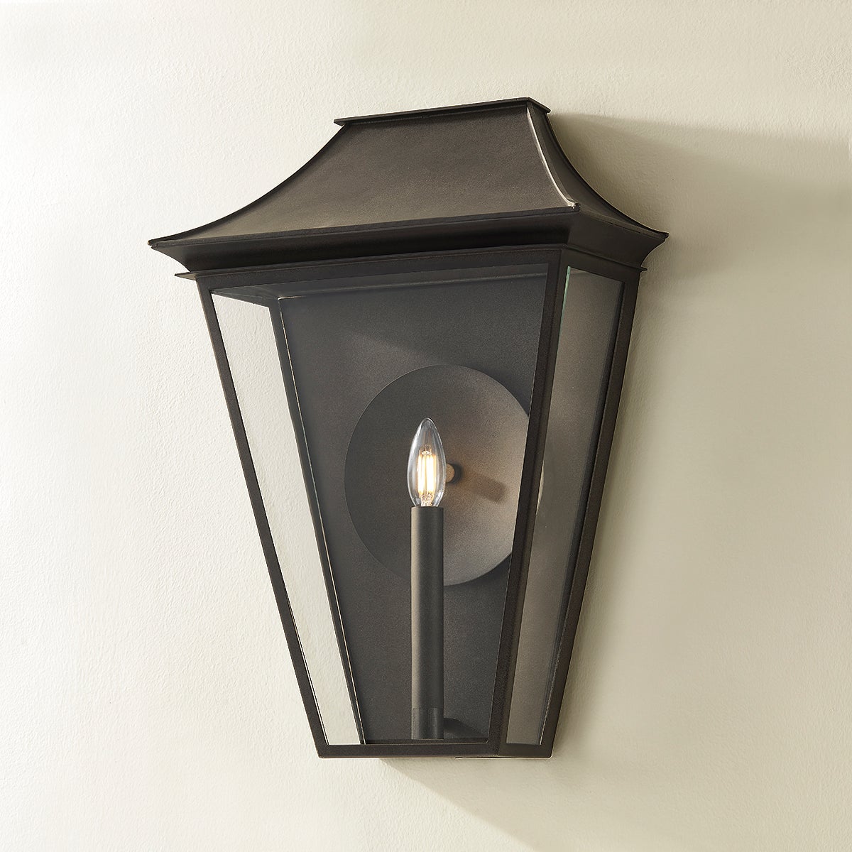 Troy Tehama Outdoor Wall Sconce French Iron Detail 2