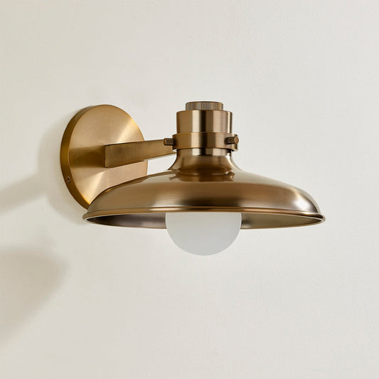 Troy Rainhill Wall Sconce Patina Brass Detail 1