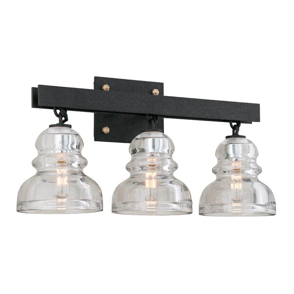 Troy Menlo Park Vanity Light Textured Iron