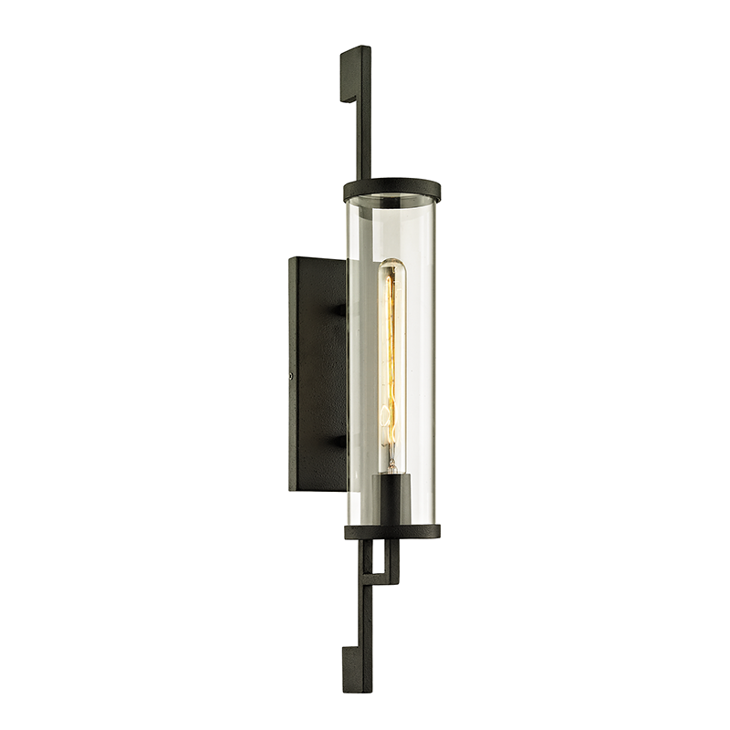 Troy Park Slope Outdoor Wall Sconce Forged Iron