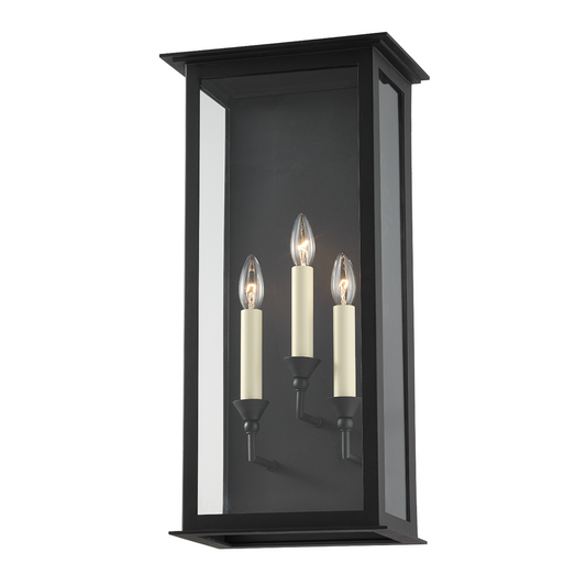 Troy Chauncey Outdoor Wall Sconce Textured Black