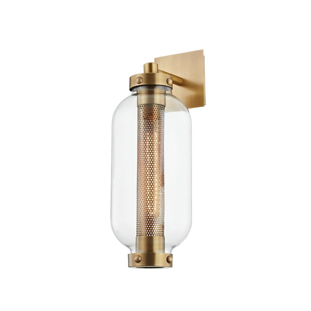 Troy Atwater Outdoor Wall Sconce Patina Brass
