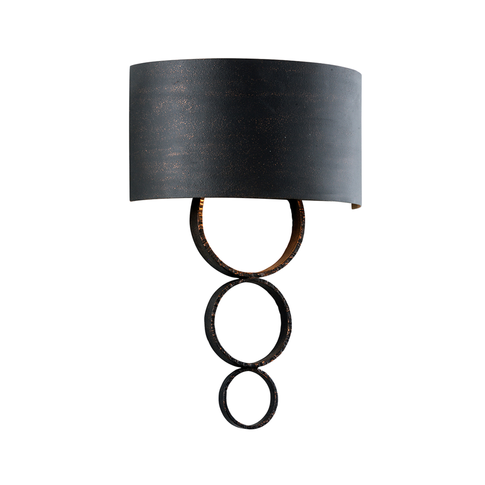 Troy Rivington Wall Sconce Charred Copper