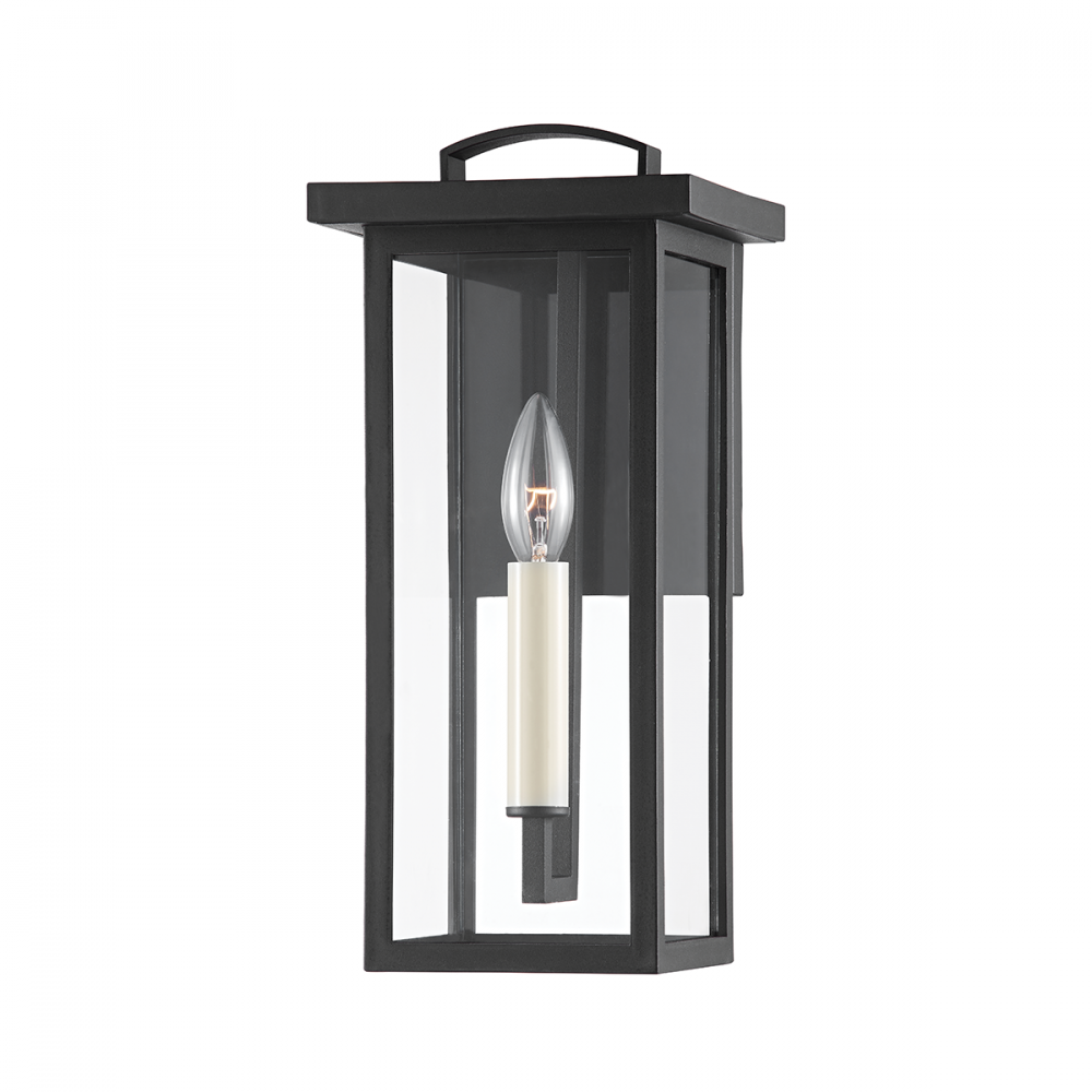 Troy Eden Outdoor Wall Sconce Textured Black