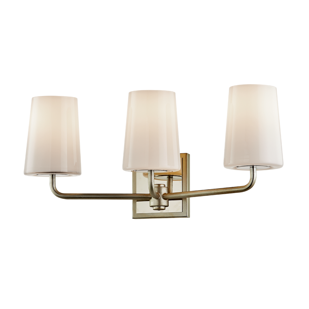 Troy Simone Vanity Light Warm Silver Leaf / Polished Nickel