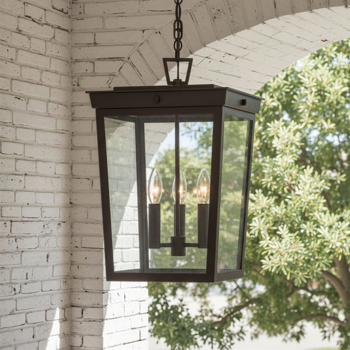 Crystorama Belmont 3-Light Outdoor Pendant - lifestyle