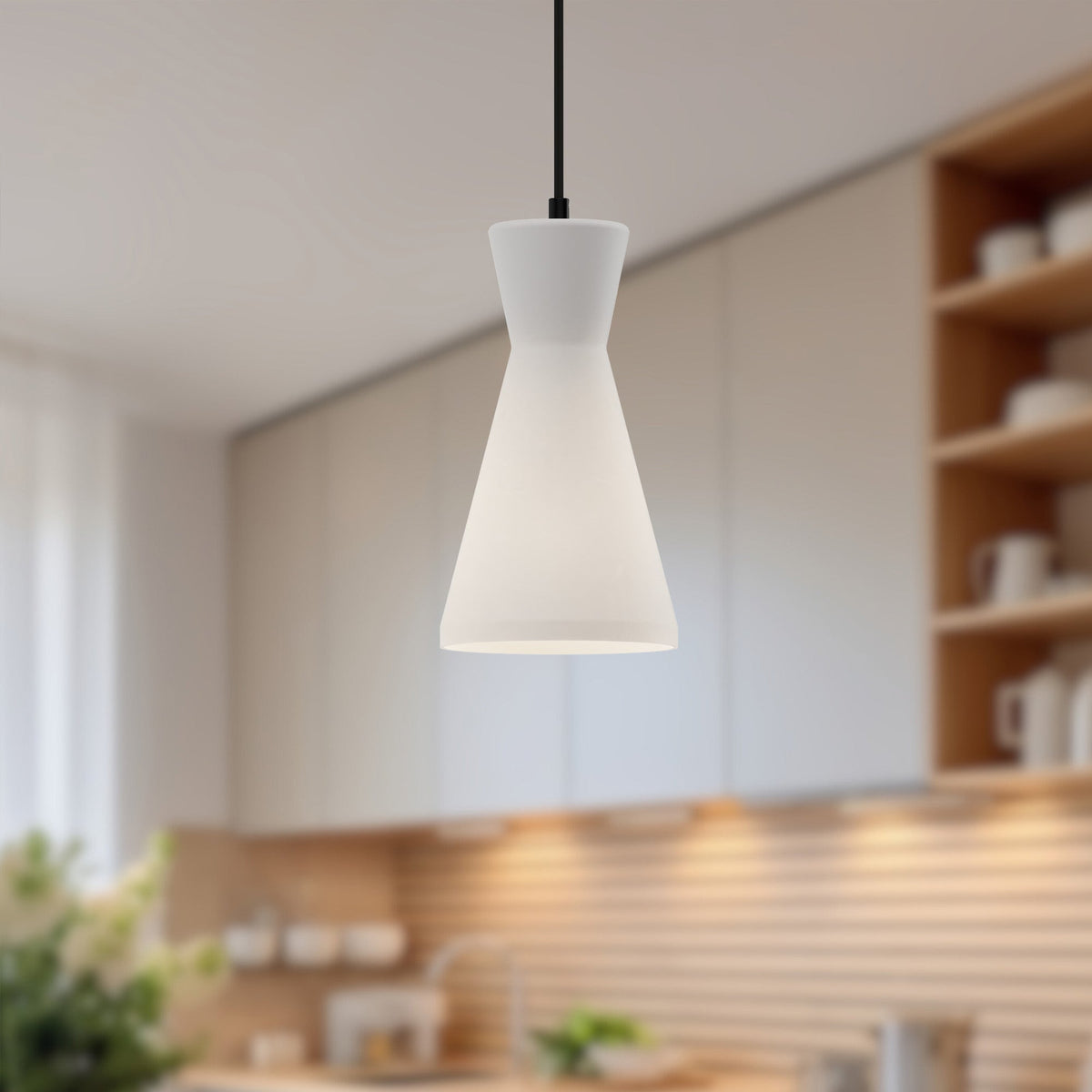 Betty 6" Opal Glass 1-Light Pendant