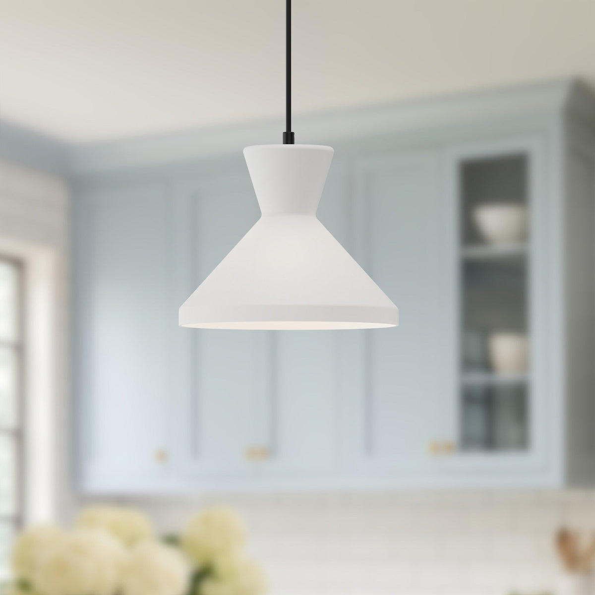 Betty 10" Opal Glass 1-Light Pendant