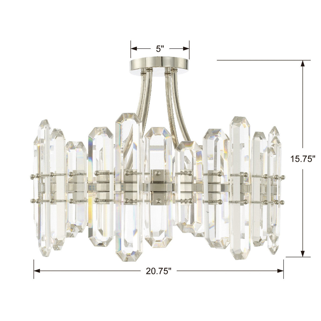 Flush Mounts-Crystorama-BOL-8884