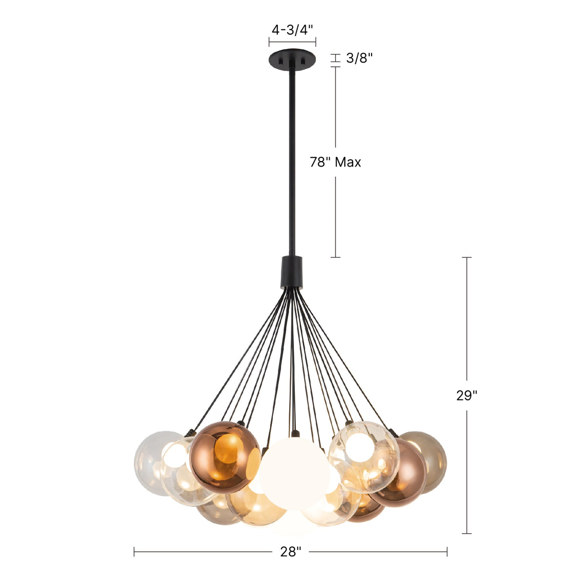 Bolla 28" LED Chandelier