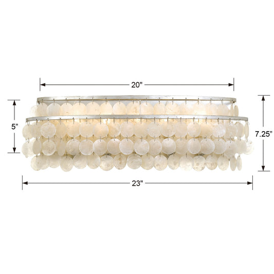 Brielle 5 Light Antique Silver Bathroom Vanity