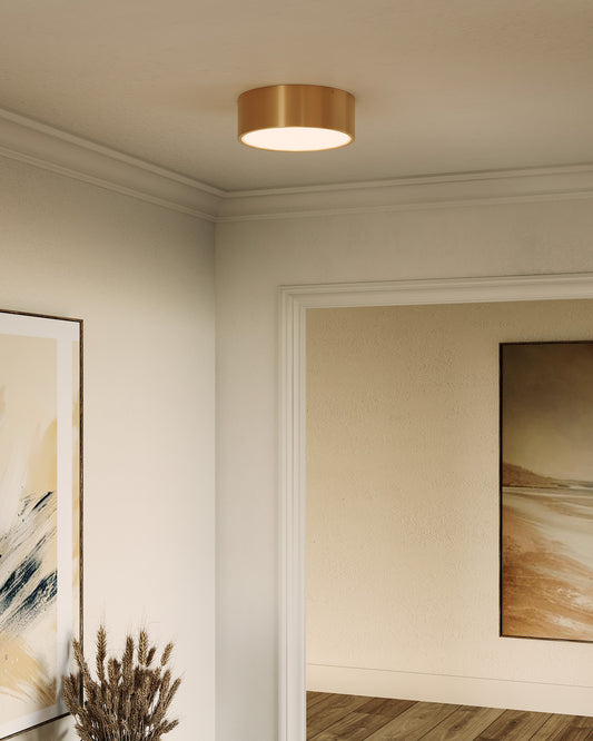 Alora Lighting Brisbane 12-in 2 Light Flush Mount Matte Black