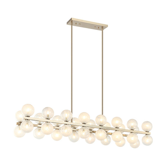 Matteo Lighting Nimbus 48" 32-Light Linear Chandelier in Champagne Gold (C30732CG) – alternate view