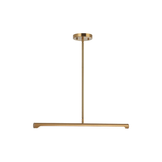 Matteo Lighting Novelle 24" LED Linear Pendant in Aged Gold Brass (C31424AG) – alternate view