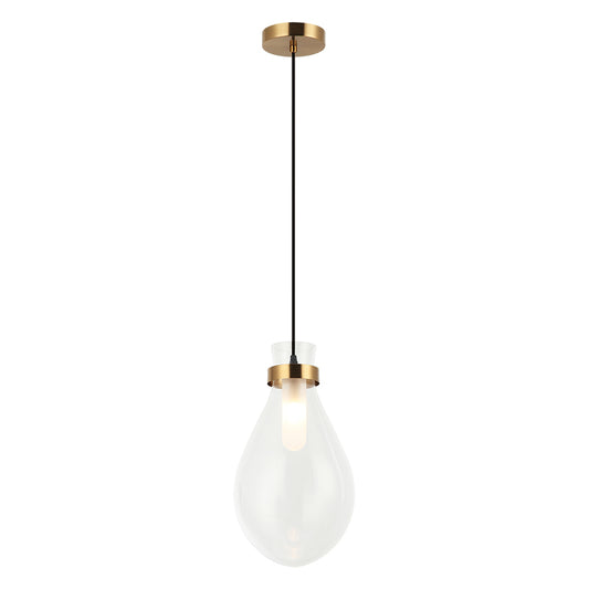 Matteo Lighting Seranna 9" Pendant in Aged Gold Brass (C31911AG) – alternate view