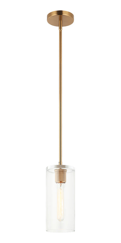 Matteo Lighting Lincoln 5" Pendant in Aged Gold Brass (C32501AG) – alternate view