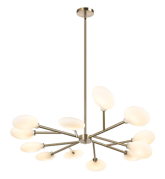 Matteo Lighting Peony 42" 12-Light Chandelier in Champagne Gold (C33712CG) – alternate view