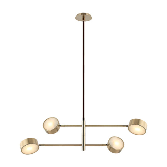 Matteo Lighting Weatherton 39" 4-Light Linear Chandelier in Champagne Gold (C34604CG) – alternate view