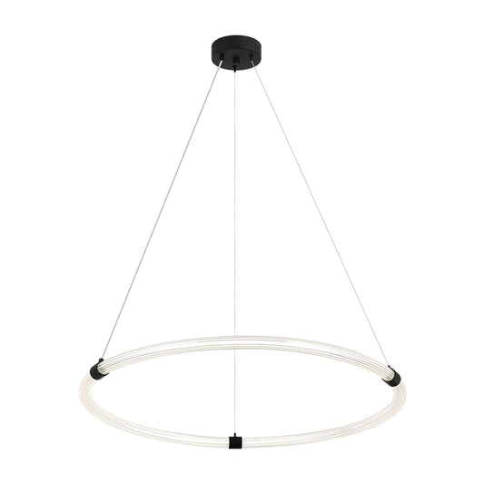 Matteo Lighting Inkara 32" LED Chandelier in Matte Black (C34832MB) – alternate view