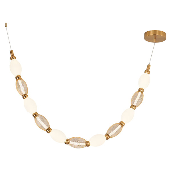 Matteo Lighting Tentacles 1-Light LED Pendant in Aged Gold Brass (C37101AG)
